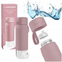 Wessper B2 Actitex stiklinis rožinis butelis su filtru 700 ml borosilikatinio stiklo