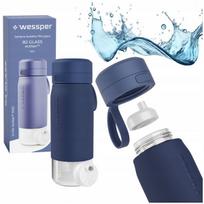 Mėlynas butelis su filtru + papildymas Wessper bidonas 0,5 l vandens butelis su filtru