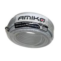 Koaksialinis kabelis 20m Amiko RG6W20CCS40+2F DUAL-SHIELD