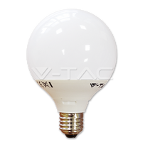 LED lemputė 10W G95 E27 termoplastikas 2700K V-TAC