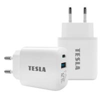 TESLA T220 25 W baltas įkroviklis (USB-A, USB-C)