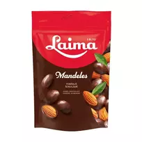 Dražė migdolai juodame šokolade LAIMA, 140 g