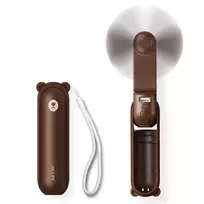 Jisulife rankinis ventiliatorius Life8 nešiojamas USB ventiliatorius su Power Bank and Flashlight – rudos spalvos