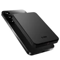 SBS Mag Power Qi2 5000 mAh Powerbank suderinamas su MagSafe – juodos spalvos