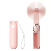 Jisulife rankinis ventiliatorius Life8 Plus Portable USB Fan with Power Bank Function 4500mAh and Flashlight – rožinės spalvos