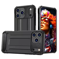 Dėklas Hybrid Armor skirtas Apple iPhone 17 Pro šarvuotas – juodos spalvos