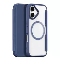 Dux Ducis Skin X Pro Apple iPhone 17 Air dėklas su MagSafe and Wallet – mėlynos spalvos