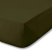 Khaki spalvos iš flanelės paklodė su guma 135x190 cm Brushed – Catherine Lansfield