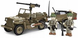 Statybų žaidimas - COBI - Willys MB ir priekaba - 200 elementų - 2 figūrėlės - Ruda