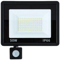 LED prožektorius su judesio ir šviesos jutikliu 50W 6000K IP66