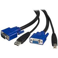 Startech 10 FT. USB + VGA 2-IN-1 KVM SWITCH CABLE SVUSB2N1_10