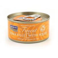 FISH4CATS tuno filė su kalmarais - šlapias kačių ėdalas - 70 g