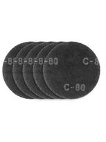 Gipso šlifavimo grotelės su Velcro 180 mm, K80, 5vnt šlifuokliui 59G263