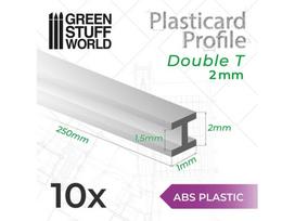 Green stuff world - ABS dvigubo T formos profilis 2 mm, 9232