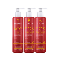 KORBAN S.O.S REPAIR rinkinys – šampūnas, kaukė, finisher