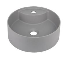 Deante CQS_SU4B-Praustuvas ant stalviršio su maišytuvo anga SILIA, skersmuo 36 cm, granito / metalinės pilkos spalvos