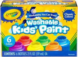 CRAYOLA nuplaunami dažai, 6 vnt., 54-1204
