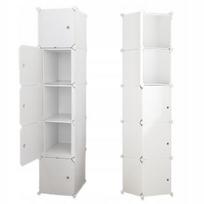Modulinė drabužių spinta 5 lentynos knygų spinta stulpo spinta balta loft