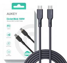 AUKEY CB-SCC101 USB-C Type-C Power Delivery PD 100W 5A 1m Silikon Black
