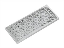 Glorious GMMK Pro White Ice 75% TKL Keyboard - Barebone, ANSI Layout, Silver