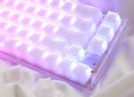 Ducky One 3 Aura White SF Gaming Keyboard, RGB LED - MX-Red