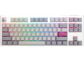 Ducky One 3 Mist Grey TKL Gaming Keyboard, RGB LED - MX-Speed-Silver (US)
