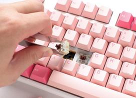 Ducky One 3 Gossamer TKL Pink Gaming Keyboard - MX-Speed-Silver (US)