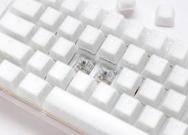Ducky One 3 Aura White TKL Gaming Keyboard, RGB LED - MX-Blue