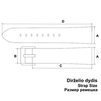 Laikrodžio dirželis Diloy 380.56.22