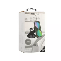Magnetic Car Holder with Suction Cup by Musthavz Black