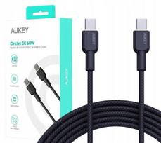 USB-C to USB-C Braided Cable 1.8m 60W/480Mbps, USB2.0 by Aukey Black