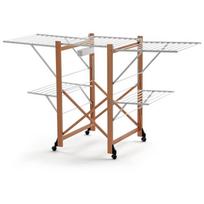 ARREDAMENTI GABBIANO Drying rack on wheels - 175 x 67 cm, Brown