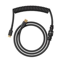 Glorious GMMK Coiled Cable Phantom Black,  USB-C/USB-A, black