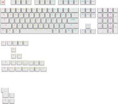 Glorious GPBT Backlit Keycaps, ANSI Layout (US), PBT, Dye-Sub - White