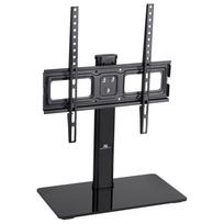 Maclean MC-450 Universal TV Stand for TV Cabinet max. 40kg, max. VESA 400x400 32-65" Tempered Glass Base 3-Level Height