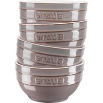 Set of 4 Staub round bowls - 14 cm, Antique grey