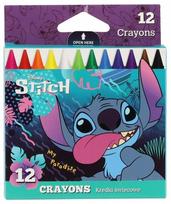 Vaškinės kreidelės DISNEY Stitch Blue, 12 spalvų