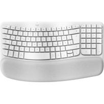 Logitech Wave Keys Wireless Ergonomic Keyboard - OFFWHITE - CENTRAL-419 DE - Touchpen - Bluetooth