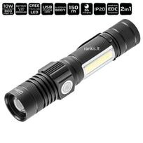 Pakraunamas žibintuvėlis Neo tools CREE T6 LED, USB 800lm