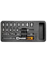 Galvučių rinkinys 1/4'', 19 vnt., 4-14 mm
