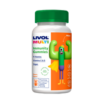 LIVOL  Multi Immunity imunitetui , vaikams guminukai, 60 vnt.