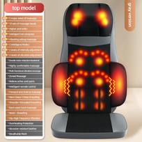 Nugaros skausmo malšinimas namuose/automobilyje, minkymas, vibracinis masažas, sėdynės pagalvėlė, Shiatsu kaklo ir nugaros masažuoklis, viso kūno masažo kėdės pagalvėlė EU Plug