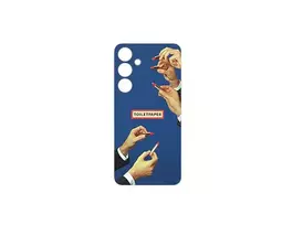 Telefono dėklas Samsung Galaxy S24+ Suit Case plate Lipstick Blue