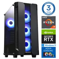INTOP AQUA Ryzen 7 7700X 64GB DDR5 500SSD M.2 NVME RTX5050 8GB WIN11