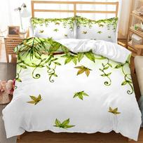 Dandelion Duvet Cover Set Spring Green Branch Garden Leaves Bedding Set Microfiber Botanical Comforter Cover King Bedroom Decor EU single(135x200cm)