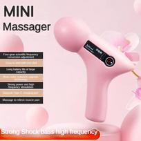 Mini Massage Massage LCD Screen 6 Heads Gun Muscle Massager Portable Electric Fascia Gun for Neck Foot Body Fascia Gun rožinė
