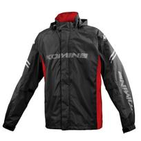 KOMINE 03-5393 Men's Motorcycle Rain Jacket KOMINE Black Red 2XL RK-5393 2XL raudona