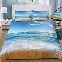 Dream NS Modern Nature patalynės komplektas 3D skaitmeninis spausdinimas Beach Coconut Grove vasaros miegamojo antklodės užvalkalas pagalvės patalynės komplektas EU single(135x200cm)