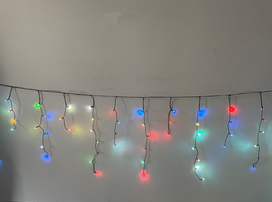 Žybsinti elektrinė girlianda VARVEKLIS,IP44,500LED,31V,6W,įvairių spalvų, 8rež, sujungiama 19,8x0,7m