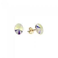 Sidabriniai auskarai moterims DiamondSky „Clarice V (Aurora Borealis)“ su Swarovski kristalais